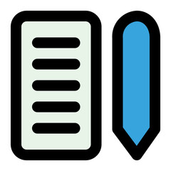 Copywriting Icon in Filled Line Style
