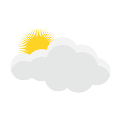 Canvas Print - Sun and Cloud Element