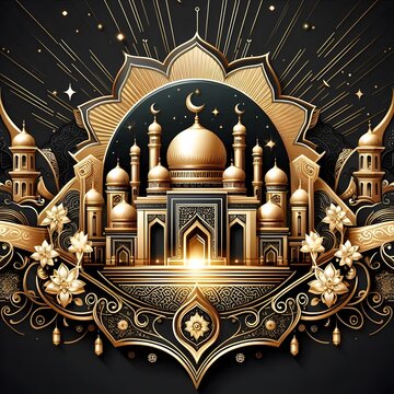 AI Generate of Premium Luxury Vector of Happy Eid al-Adha, Vector, Symbol, Logo, Idul Adha