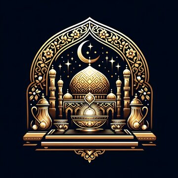AI Generate of Premium Luxury Vector of Happy Eid al-Adha, Vector, Symbol, Logo, Idul Adha