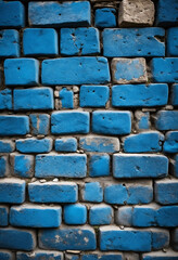 Aufkleber - Ancient Stone Wall. Iconic Blue Brick Castle in Eastern City Architecture