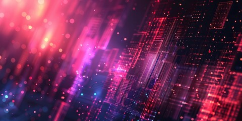Poster - Digital background for tech, AI, data, audio, graphics, and more illustration