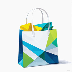 Wall Mural - a colorful shopping bag on a white background