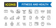 © Rubbble - Fitness and Health Icons Collection. Healthy icon set.