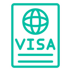 Wall Mural - Visa Vector Icon Design Illustration