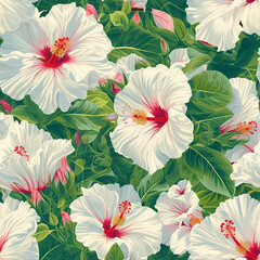 Poster - seamless pattern with flowers