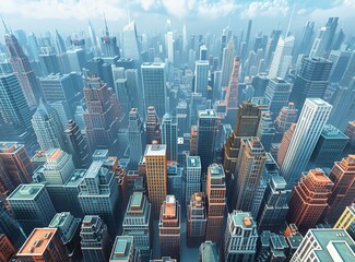 Wall Mural - Aerial View of New York City Skyline