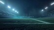 © Johannes - Night Football Stadium with Lights On, To showcase the atmosphere of a football game at night, emphasizing the bright lights and the contrast between