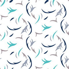 Poster - pattern with blue hair