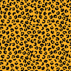 Canvas Print - seamless pattern with yellow and black spots