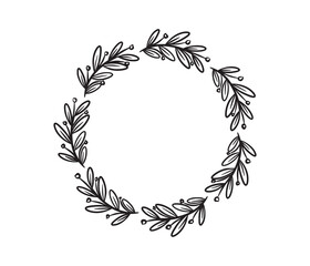 laurel wreath vector on white background
