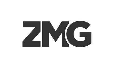 Poster - ZMG logo design template with strong and modern bold text. Initial based vector logotype featuring simple and minimal typography. Trendy company identity.