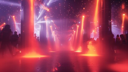 Aufkleber - Nightclub lighting hallucinations. Generative AI.