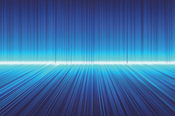 Poster - The blue luminous line radially extends the space technology vector background