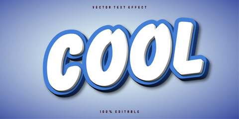 Cool blue text editable style effect