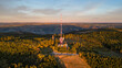 © Photofex - Jauerling mountain with ski area and transmitter tower. Aerial morning view from Austria.