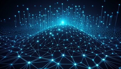 Abstract digital technology representation for networks, communication and cyber applications