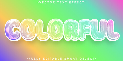 Aufkleber - Sweet Dessert Soft Colorful Jelly Vector Fully Editable Smart Object Text Effect