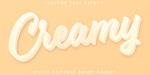 Poster - Creamy Vector Fully Editable Smart Object Text Effect