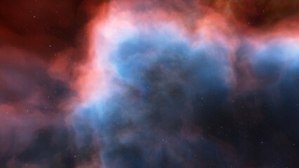 nebula gas cloud in deep outer space
