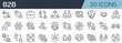 © SkyLine - Set of 30 outline icons related to busines to business, b2b. Linear icon collection. Editable stroke. Vector illustration