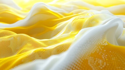 Futuristic abstraction in yellow white colors