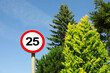 © New Africa - Road sign Maximum speed limit against blue sky