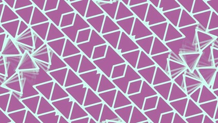 Aufkleber - Composition of transformation of triangles. 3d rendering loop animation 4K