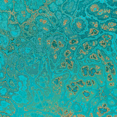 Poster - Malachite Marble texture. Fractal digital Art Background. High Resolution. Green marble texture with gold veins. Can be used for background