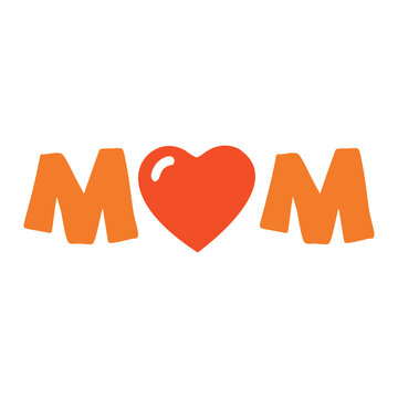 mother's day icon on a white background, vector illustration