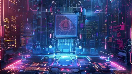 Program for digital transformation. Abstract technological background future Technology. Internet and digital technology. Global network connection. artificial intelligence digital technologies of fut