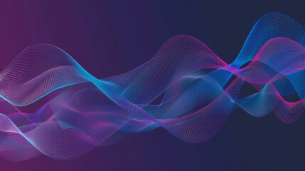 Wall Mural - Create a dynamic vector graphic of sound waves converging and diverging.