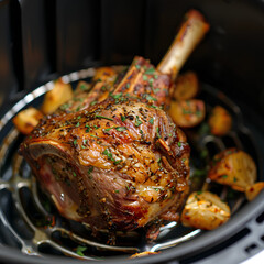 Wall Mural - lamb shank air fryer roasted