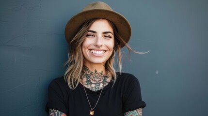 Sticker - A Stylish Woman with Tattoos