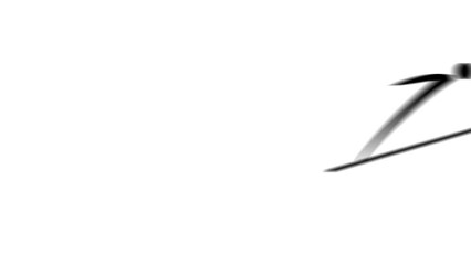 Poster - Animation set, Ski jumping symbol. Animations: transparency, zooms, transition top to down, transition left to right, slide up to down, slide left to right