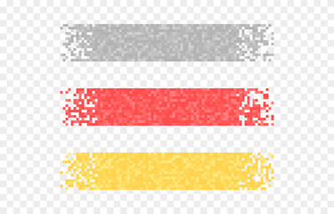 Wall Mural - Set of color pixel banners. Vector pixel banners for headers png. Banners for design.
