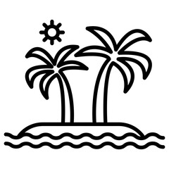 Sticker - Shore Landscape Icon