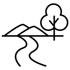 Poster - River Landscape Icon