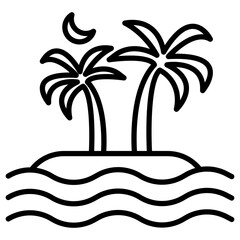 Sticker - Island Landscape Icon