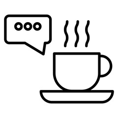 Sticker - Coffee Thinking Icon