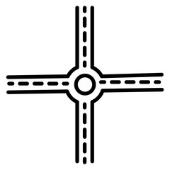 Sticker - Four Way Intersection Icon