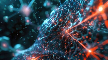 Poster - A close up of a cell phone with lots of lights, perfect for technology concepts