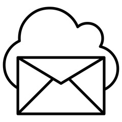 Canvas Print - Cloud Email Icon