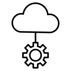 Wall Mural - Shared Cloud Icon