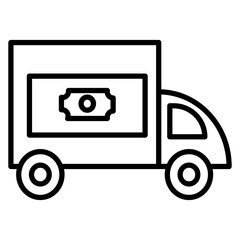 Canvas Print - Cash Delivery Icon