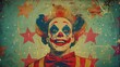 © LaVika - Vintage Style Clown Poster with Colorful Design