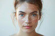© ADDICTIVE STOCK - Young woman with digital facial recognition overlay. Generative AI image