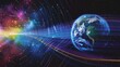 © fledermausstudio - Rippling Data Streams Encircling the Earth