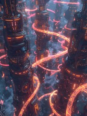 Poster - Glowing Neural Pathways A Visionary Ecosystem Converging Technology and Nature