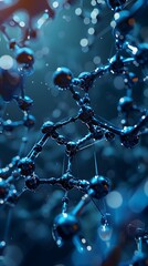 Poster - Intricate D Visualization of a Biological Macromolecule A CuttingEdge Medical Software Render